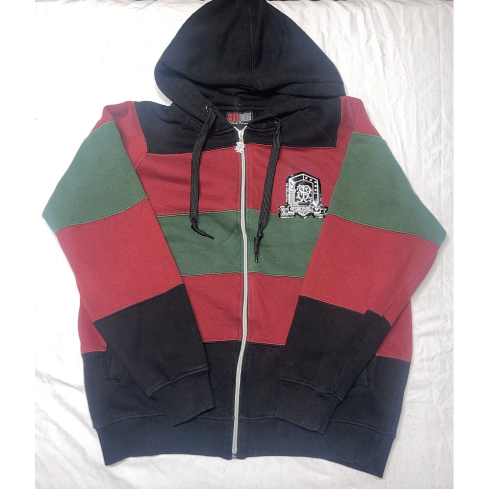 Southpole Men’s Multi Colored  Zip Up Hoodie Size M Y2K Hip Hop Streetwear